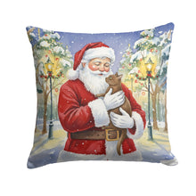 Load image into Gallery viewer, Havana Cat with Santa Claus Throw Pillow