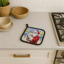 Load image into Gallery viewer, Himalayan Cat with Santa Claus Pair of Pot Holders