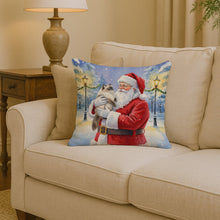 Load image into Gallery viewer, Himalayan Cat with Santa Claus Throw Pillow