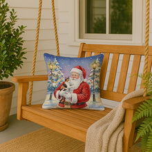 Load image into Gallery viewer, Japanese Bobtail Cat with Santa Claus Throw Pillow