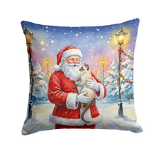 Load image into Gallery viewer, Javanese Cat with Santa Claus Throw Pillow