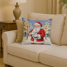Load image into Gallery viewer, Khao Manee Cat with Santa Claus Throw Pillow