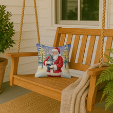 Load image into Gallery viewer, Korat Cat with Santa Claus Throw Pillow
