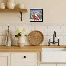 Load image into Gallery viewer, Lykoi Cat with Santa Claus Framed Metal Print