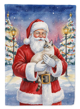 Load image into Gallery viewer, Lynx Point Cat with Santa Claus Garden Flag