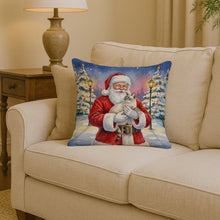 Load image into Gallery viewer, Lynx Point Cat with Santa Claus Throw Pillow
