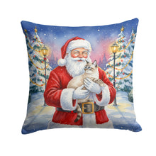 Load image into Gallery viewer, Lynx Point Cat with Santa Claus Throw Pillow