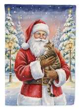Load image into Gallery viewer, Mackerel Tabby Brown Cat with Santa Claus House Flag