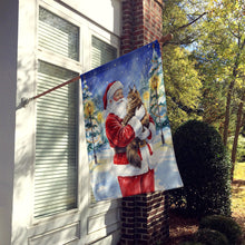 Load image into Gallery viewer, MaineCoon Brown Tabby Cat with Santa Claus House Flag