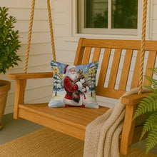Load image into Gallery viewer, MaineCoon Brown Tabby Cat with Santa Claus Throw Pillow