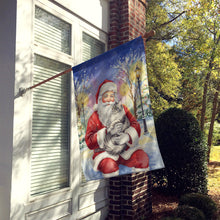 Load image into Gallery viewer, MaineCoon Silver Tabby Cat with Santa Claus House Flag