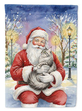 Load image into Gallery viewer, MaineCoon Silver Tabby Cat with Santa Claus House Flag
