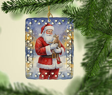Load image into Gallery viewer, Malayan Cat with Santa Claus Porcelain Ornament