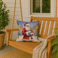 Load image into Gallery viewer, Malayan Cat with Santa Claus Throw Pillow