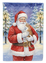 Load image into Gallery viewer, Manx Cat with Santa Claus House Flag