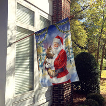Load image into Gallery viewer, Norwegian Forest Cat Brown Tabby with Santa Claus House Flag