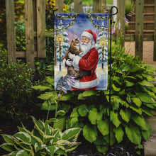 Load image into Gallery viewer, Norwegian Forest Cat Brown Tabby with Santa Claus Garden Flag