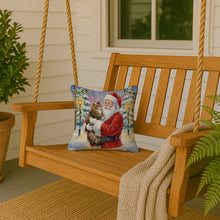 Load image into Gallery viewer, Norwegian Forest Cat Brown Tabby with Santa Claus Throw Pillow