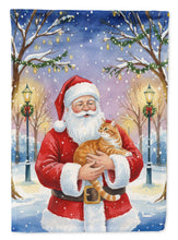Load image into Gallery viewer, Orange Classic Tabby Cat with Santa Claus House Flag