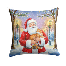 Load image into Gallery viewer, Orange Classic Tabby Cat with Santa Claus Throw Pillow
