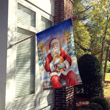 Load image into Gallery viewer, Orange Mackerel Tabby Cat with Santa Claus House Flag
