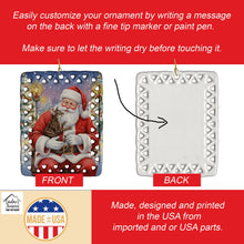 Load image into Gallery viewer, Oriental Shorthair Cat with Santa Claus Porcelain Ornament