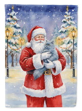 Load image into Gallery viewer, Persian Blue Cat with Santa Claus House Flag