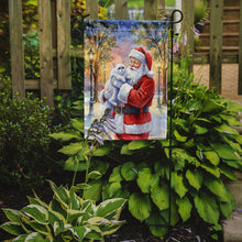 Load image into Gallery viewer, Persian White Cat with Santa Claus Garden Flag