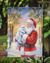 Load image into Gallery viewer, Persian White Cat with Santa Claus Garden Flag
