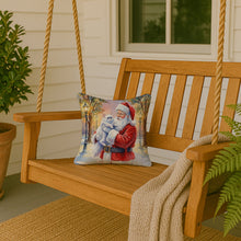 Load image into Gallery viewer, Persian White Cat with Santa Claus Throw Pillow
