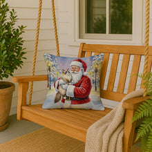 Load image into Gallery viewer, Ragdoll Bicolor Cat with Santa Claus Throw Pillow