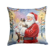 Load image into Gallery viewer, Seal Point Cat with Santa Claus Throw Pillow