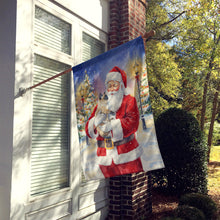 Load image into Gallery viewer, Siamese Cat with Santa Claus House Flag