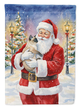 Load image into Gallery viewer, Siamese Cat with Santa Claus House Flag