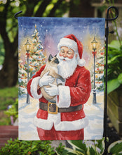 Load image into Gallery viewer, Siamese Cat with Santa Claus Garden Flag