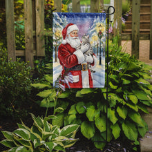 Load image into Gallery viewer, Silver Classic Tabby Cat with Santa Claus Garden Flag