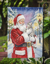 Load image into Gallery viewer, Silver Classic Tabby Cat with Santa Claus Garden Flag