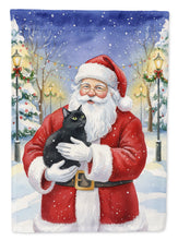 Load image into Gallery viewer, Black Cat with Santa Claus House Flag
