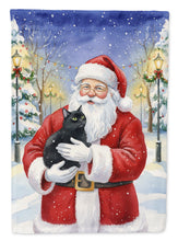 Load image into Gallery viewer, Black Cat with Santa Claus Garden Flag