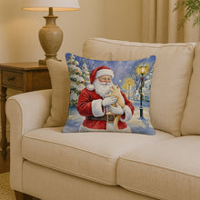 Load image into Gallery viewer, Cream Cat with Santa Claus Throw Pillow