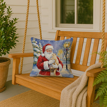 Load image into Gallery viewer, Cream Cat with Santa Claus Throw Pillow