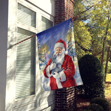 Load image into Gallery viewer, Gray Cat with Santa Claus House Flag