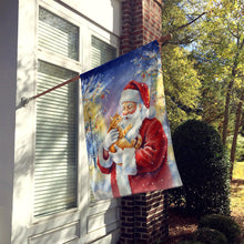 Load image into Gallery viewer, Red Ginger Cat with Santa Claus House Flag