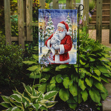 Load image into Gallery viewer, White Cat with Santa Claus Garden Flag