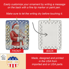 Load image into Gallery viewer, Sphynx Cat with Santa Claus Porcelain Ornament