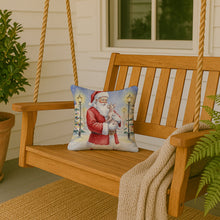 Load image into Gallery viewer, Sphynx Cat with Santa Claus Throw Pillow