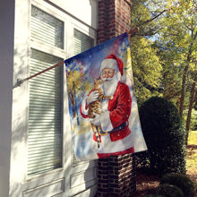 Load image into Gallery viewer, Spotted Tabby Brown Cat with Santa Claus House Flag