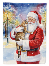 Load image into Gallery viewer, Spotted Tabby Brown Cat with Santa Claus House Flag