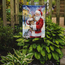 Load image into Gallery viewer, Spotted Tabby Brown Cat with Santa Claus Garden Flag