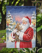 Load image into Gallery viewer, Ticked Tabby Brown Cat with Santa Claus Garden Flag